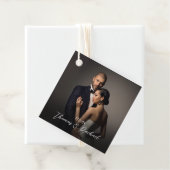 Aangepaste bruiloft bruid en bruidegom foto dank u bedankjes labels (In situ)