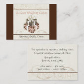 Aangepaste bruiloft Cake Modern Dot Stripe Swirls Visitekaartje (Voorkant / Achterkant)