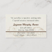 Aangepaste bruiloft Cake Modern Dot Stripe Swirls Visitekaartje (Achterkant)