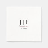 Aangepaste bruiloft cocktail papier servet (Voorkant)