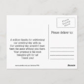 Aangepaste bruiloft 'dank u' Briefkaart (Achterkant)