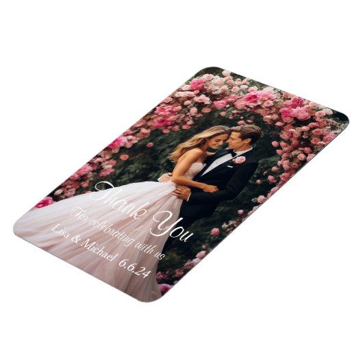 Aangepaste bruiloft dank u magneet (Linkerzijde)