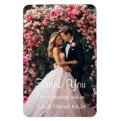 Aangepaste bruiloft dank u magneet (Verticaal)