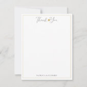 Aangepaste bruiloft Dank u paar namen Foto Notitiekaartje (Voorkant)