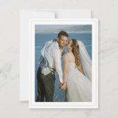 Aangepaste bruiloft Dank u paar namen Foto Notitiekaartje (Achterkant)