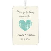 Aangepaste bruiloft dank u voor auto luchtverfriss luchtverfrisser (Achterkant)