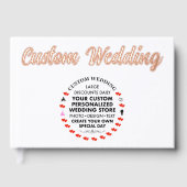 Aangepaste Bruiloft Echte Folie Gastenboek - ROOS  (Voorkant)