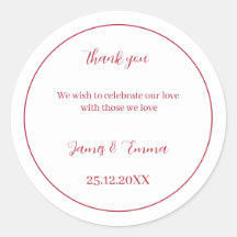 Aangepaste bruiloft eenvoudig rood