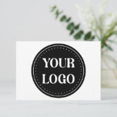 Aangepaste bruiloft, Elegant, Jubileum geschenken RSVP Kaartje (Staand voorkant)