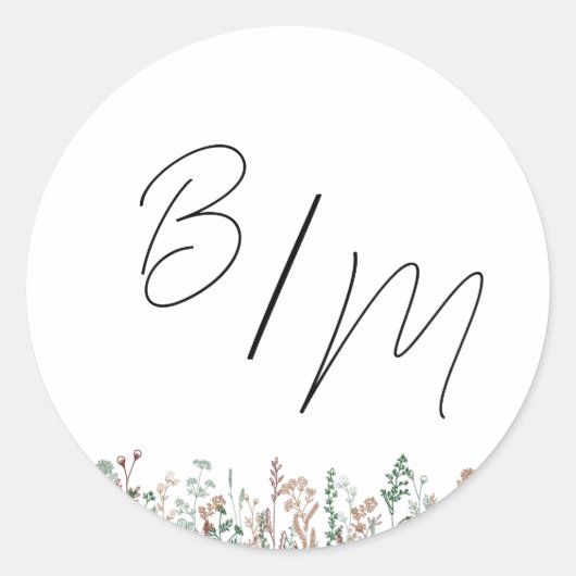 Aangepaste bruiloft envelop afdichtingen ronde sticker (Voorkant)