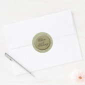 Aangepaste bruiloft Envelope Ronde Sticker (Envelop)