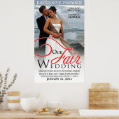 Aangepaste bruiloft Film Poster Fotosjabloon (Keuken)