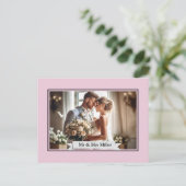 Aangepaste bruiloft foto aankondiging Briefkaart (Staand voorkant)