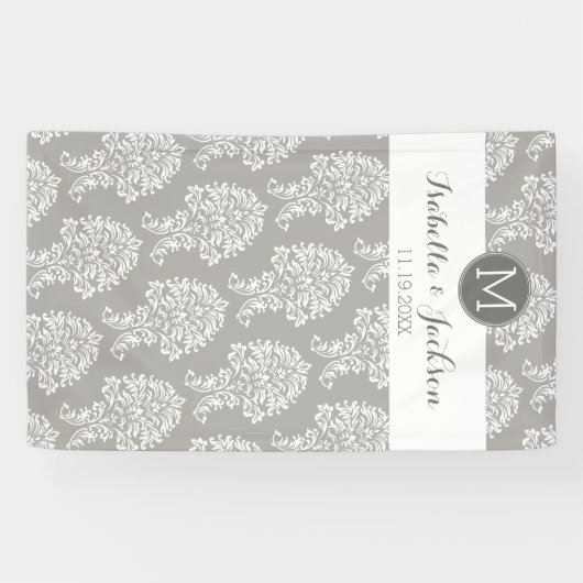 Aangepaste bruiloft foto-achtergrondvideo Groom Mo Spandoek (Horizontaal)