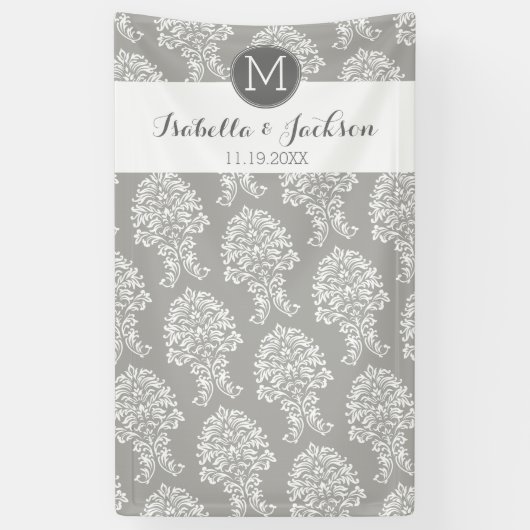 Aangepaste bruiloft foto-achtergrondvideo Groom Mo Spandoek (Verticaal)