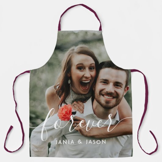 Aangepaste bruiloft foto Apron Schort (Voorkant)