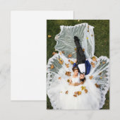 Aangepaste bruiloft foto bedankkaart (Voorkant / Achterkant)