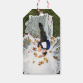 Aangepaste bruiloft foto cadeaulabel (Voorkant)