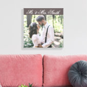 Aangepaste bruiloft foto Canvas afdrukken (Insitu (Woonkamer))