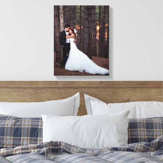 Aangepaste bruiloft foto Canvas Art Print (Insitu (Slaapkamer))