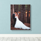 Aangepaste bruiloft foto Canvas Art Print (Insitu (Houten vloer))