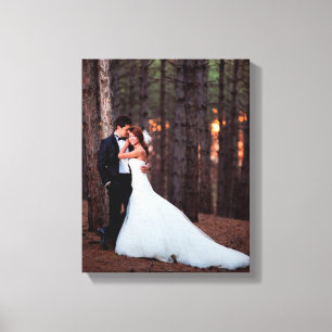 Aangepaste bruiloft foto Canvas Art Print