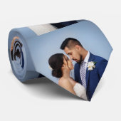 Aangepaste bruiloft foto collage stropdas (Opgerold)