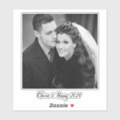 Aangepaste bruiloft foto contour Sticker (Vel)