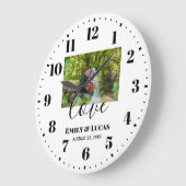 Aangepaste bruiloft foto Eenvoudige legante kallig Grote Klok (Hoek)