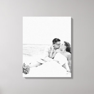 Aangepaste bruiloft foto en Lyrics Canvas Art Afdruk