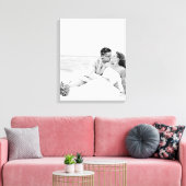 Aangepaste bruiloft foto en Lyrics Canvas Art Afdruk (Insitu (Woonkamer))