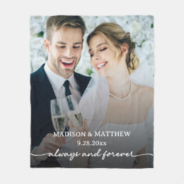 Aangepaste bruiloft foto fleece deken