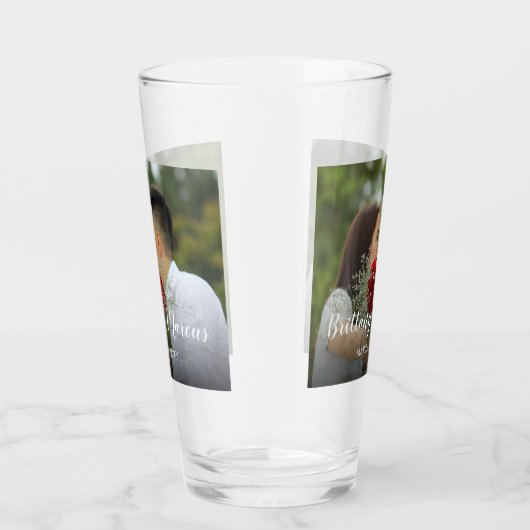 Aangepaste bruiloft foto glas (Rechts)