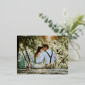 Aangepaste bruiloft foto Hartelijk dank Folie Feestdagen Briefkaart (Staand Voorkant)