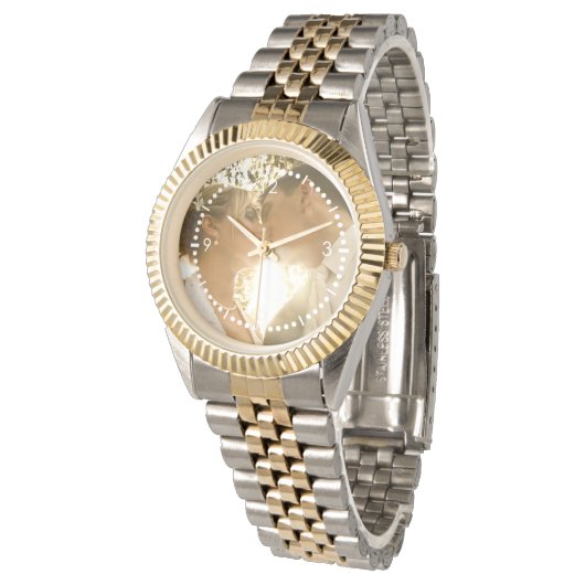 Aangepaste bruiloft foto Keepomwille Horloge (Gekanteld)