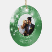 Aangepaste bruiloft foto keramisch ornament (Rechts)