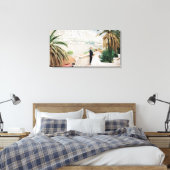 Aangepaste bruiloft foto lang landschap canvas afdruk (Insitu (Slaapkamer))