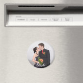 Aangepaste bruiloft foto liefde magneet (Insitu (Vaatwasser))