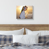 Aangepaste bruiloft foto liefde naam canvas afdruk (Insitu (Slaapkamer))
