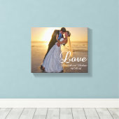 Aangepaste bruiloft foto liefde naam canvas afdruk (Insitu (Houten vloer))