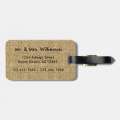 Aangepaste bruiloft Foto Monogram Bagagelabel (Achterkant horizontaal)