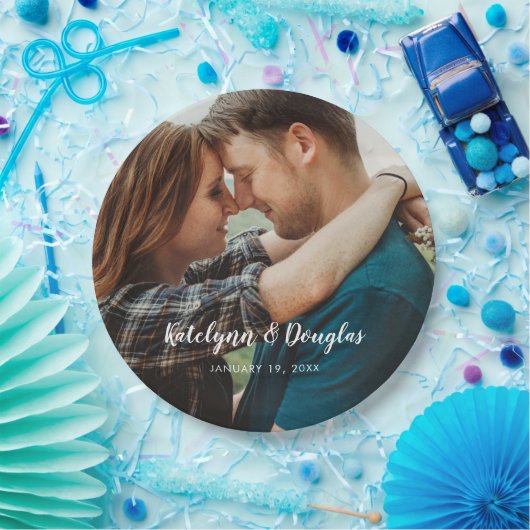 Aangepaste bruiloft foto papieren bordje (Feest)