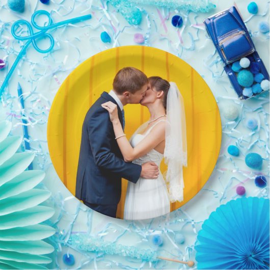 Aangepaste bruiloft foto papieren bordje (Feest)