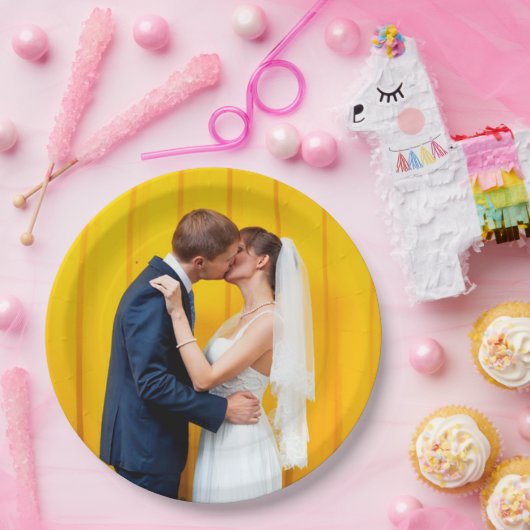 Aangepaste bruiloft foto papieren bordje (Feest)