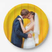 Aangepaste bruiloft foto papieren bordje (Voorkant)