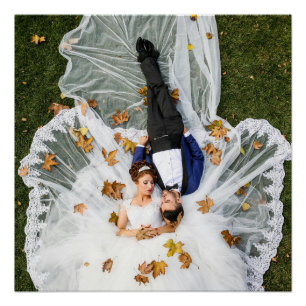 Aangepaste bruiloft foto perfect poster