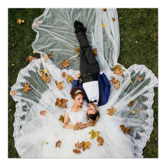 Aangepaste bruiloft foto perfect poster (Voorkant)