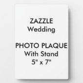 Aangepaste bruiloft foto Plaque 5 x 7 inch Fotoplaat (voorkant)