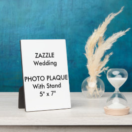 Aangepaste bruiloft foto Plaque 5 x 7 inch Fotoplaat