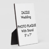 Aangepaste bruiloft foto Plaque 5 x 7 inch Fotoplaat (Zijkant)